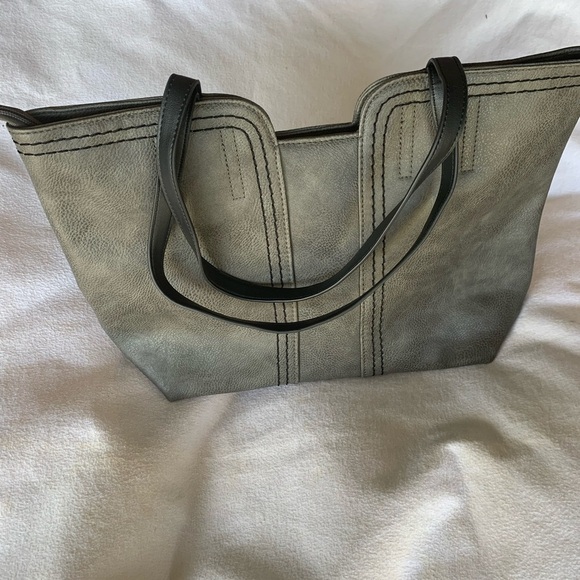 Montana West Tote Bag Top Handle Satchel Purse  Shoulder Gray Womens Western - Picture 10 of 13